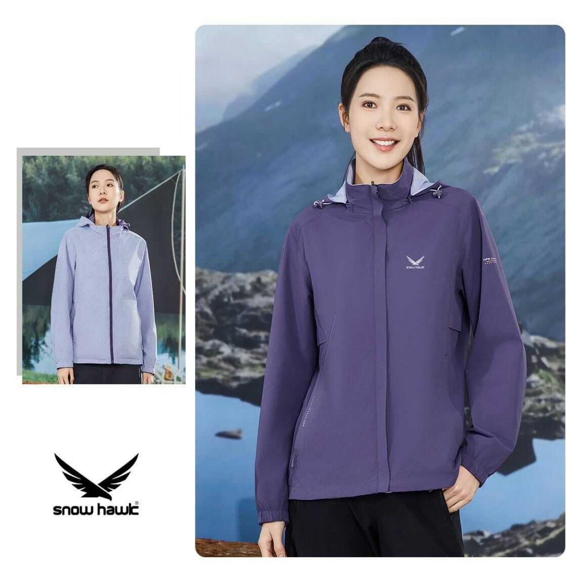 کاپشن دورو زنانه 79868 بنفش -  women’s double sided ultra light hooded jacket code 79868